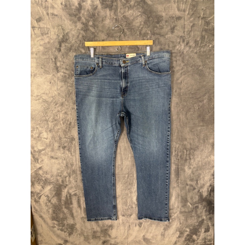 Wrangler Five Star Premium Denim Mens Blue Straight Leg Jeans 42x30